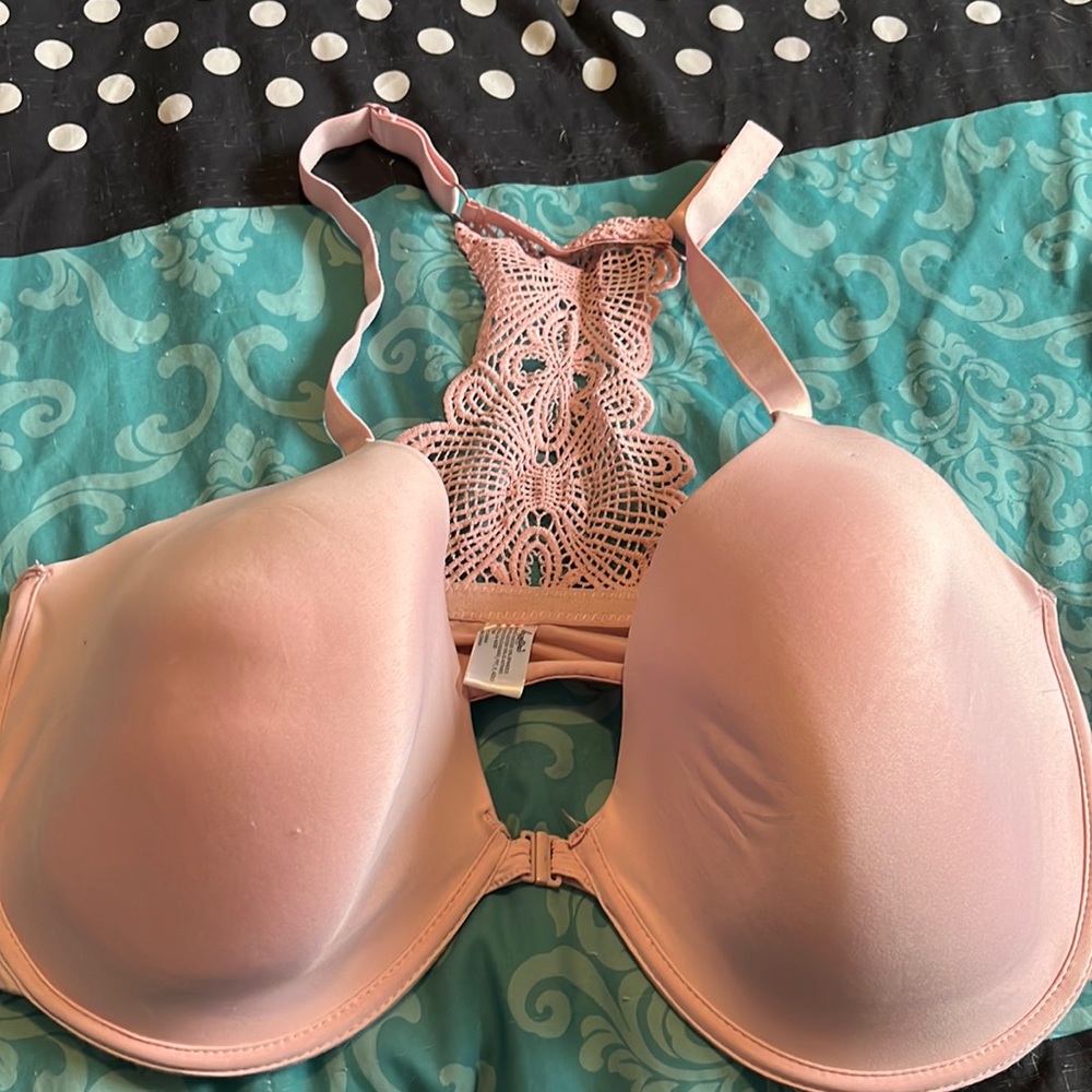 Angelina 42DD Front Open Lace Back Bra